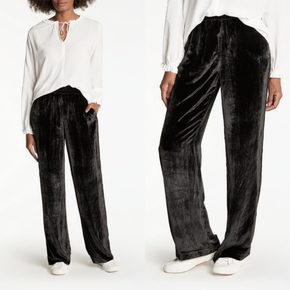 J Brand Ardon High-Rise Wide-Leg Pants In Velvet - Picture 4 of 11